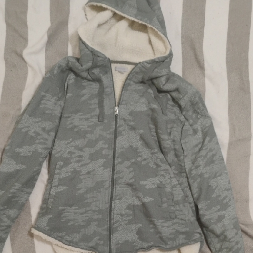 Ocean + Coast Women's Gray Warm Cozy Hooded Jacket